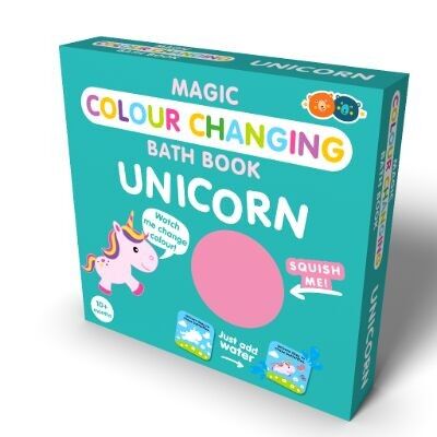 Livre de bain magique à couleurs changeantes - Licorne