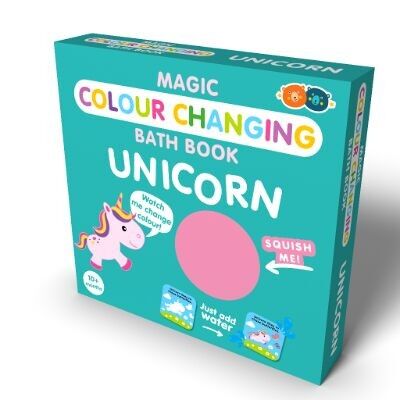 Libro de baño mágico que cambia de color - Unicornio