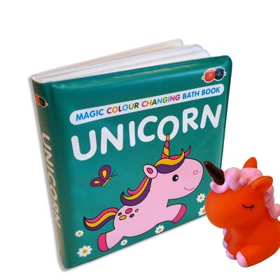 Magic Colour Changing Bath Book & Toy - Unicorn