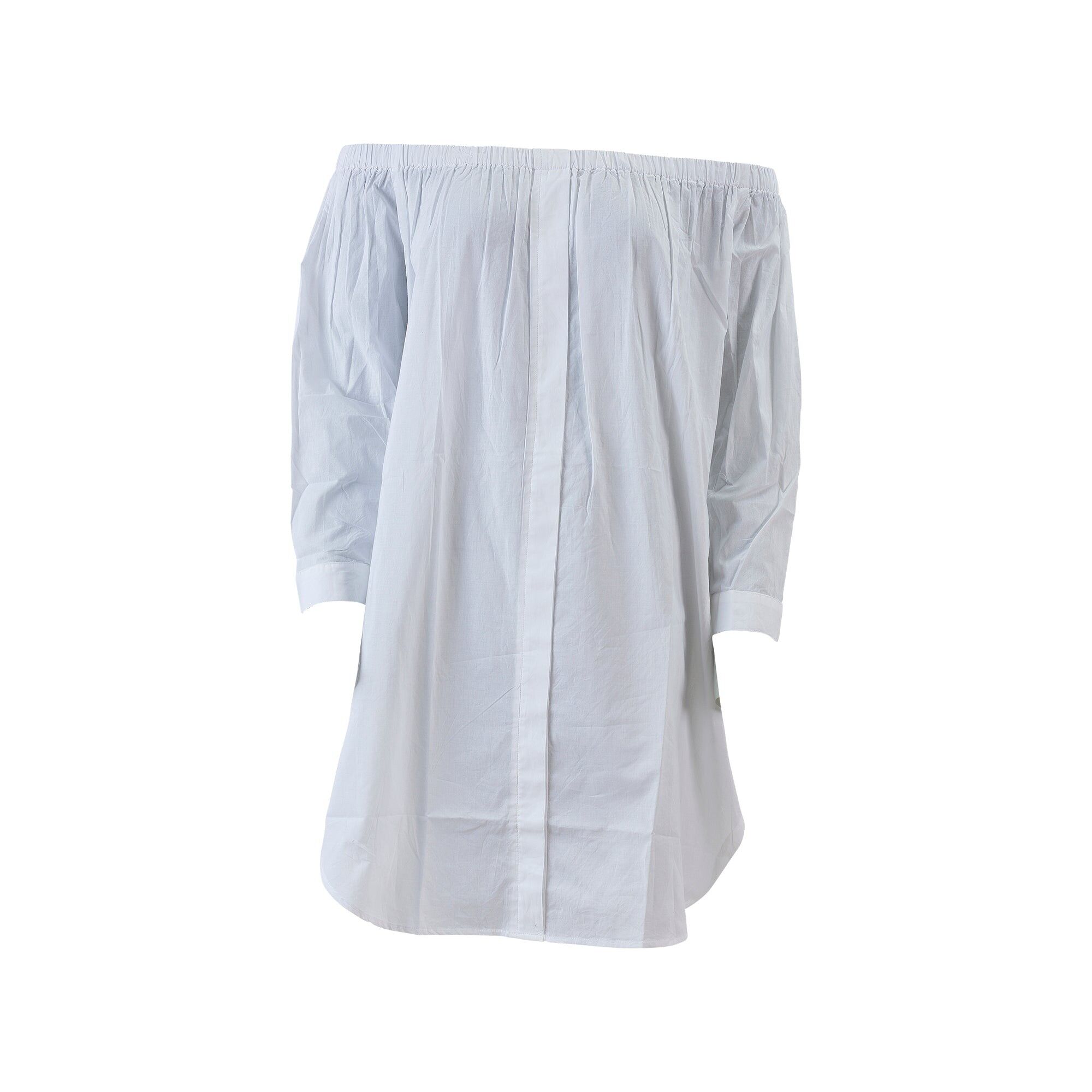 Schulterfreie, luftig-leicht geschnittene Tunika