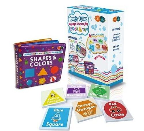 Magic Colour Changing Bath Book & Stickers - Shapes & Colours
