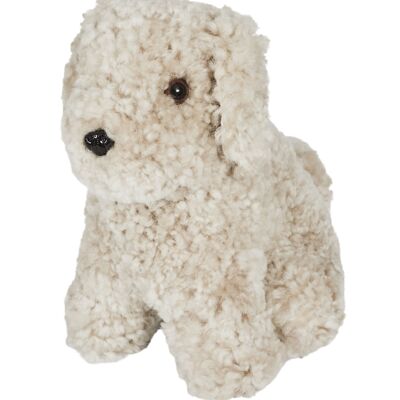 Mini - Summer dog/puppy curly sheepskin_Pearl