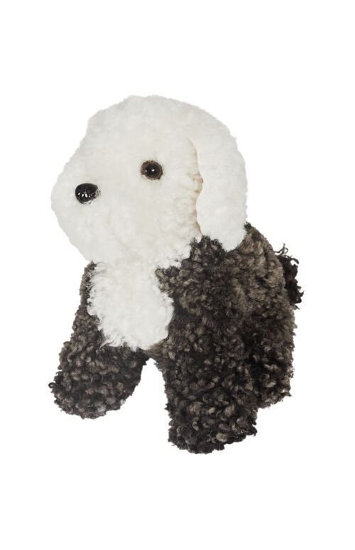 Mini - Summer dog/puppy curly sheepskin_Brown/White