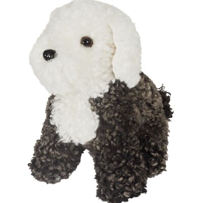 Mini - Spring dog/puppy curly sheepskin_Brown/White