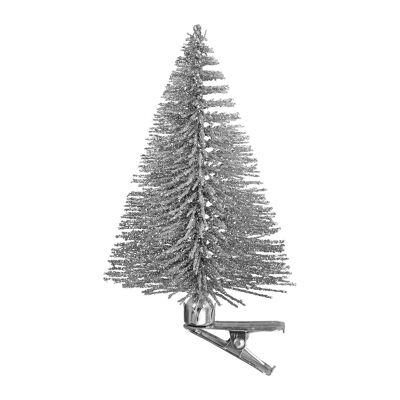 Clip per albero di Natale in plastica abete "Glittery" 8