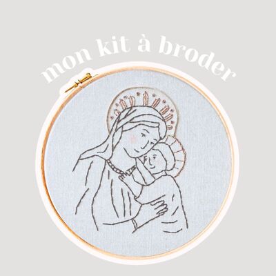 La Vergine col Bambino - Kit completo da ricamo