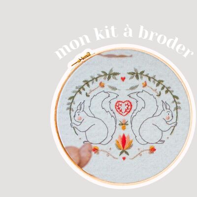 Squirrels - Complete Embroidery Kit