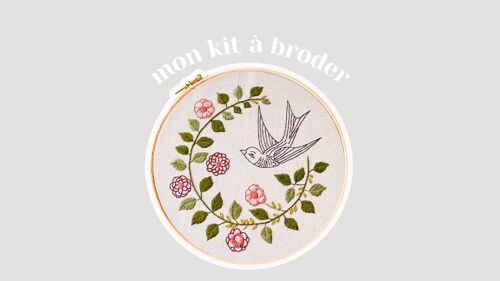 La couronne de fleurs - Kit complet de broderie