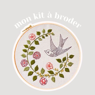 The crown of flowers - Complete embroidery kit