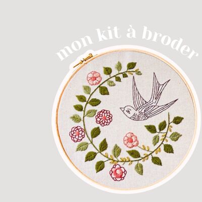 The crown of flowers - Complete embroidery kit