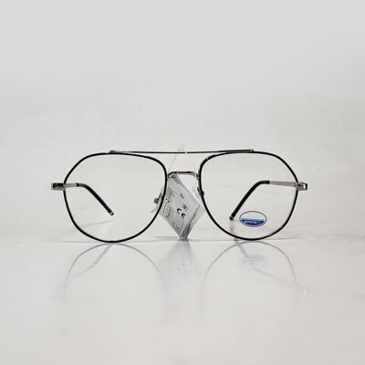 Transparant Visionmania fashion glasses with thin silver frame