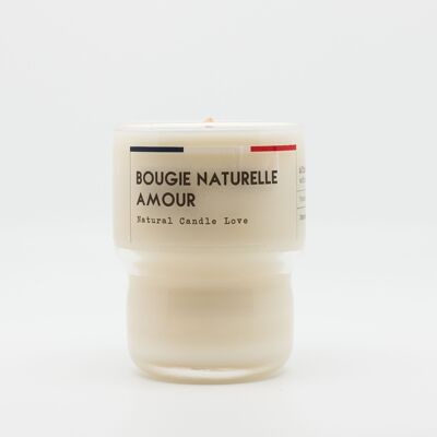 Bougie  naturelle Amour  made in France