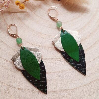 BIG LOTUS Emerald earrings