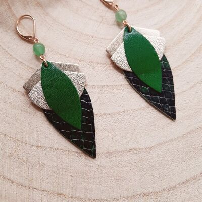 BIG LOTUS Emerald earrings