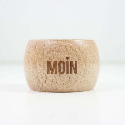 2 in 1 napkin ring and egg cup Moin made from sustainable beech wood