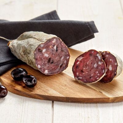 Dry sausage with Black Olives from Nyons