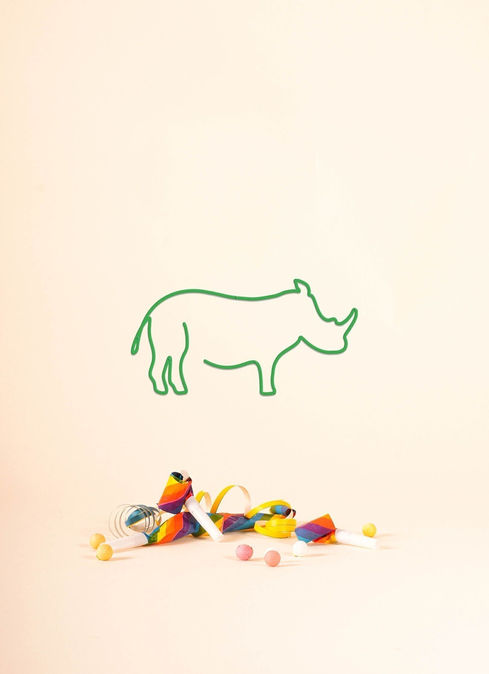 Rinoceronte - Decorazione murale per bambini