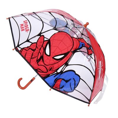 Spiderman-Kinderschirm – Transparent – Manueller Verschluss