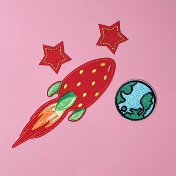 Patch adhésif "Strawberry Rockets Forever" 2