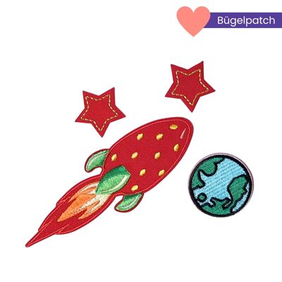 Bügelpatch "Strawberry Rockets Forever"