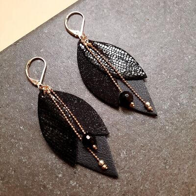 PENDIENTES TULIPAN NEGRO