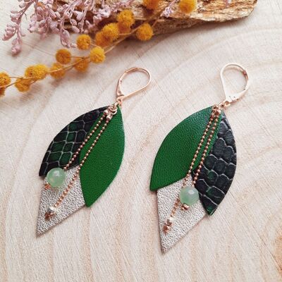 Emerald TULIP earrings