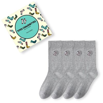 TitesLong Socken Hellgrau (4er Pack)