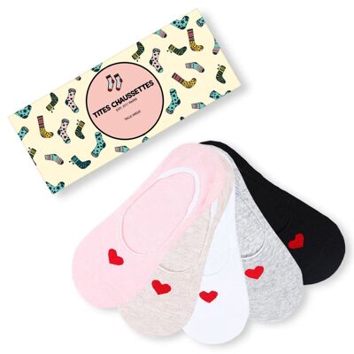 Invisible Heart Socks (Pack x5)
