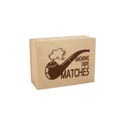 Long matches in wooden box "Smoking Pipe"