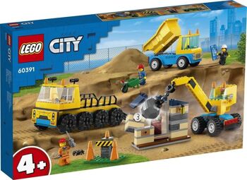 LEGO 60391 - CAMIONS CHANTIER AVEC GRUE CITY 1
