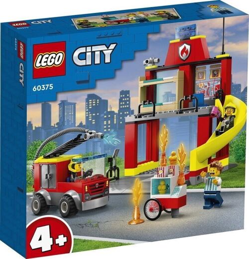LEGO 60375 - CASERNE AVEC CAMION POMPIERS CITY