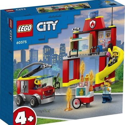 LEGO 60375 - CASERNE AVEC CAMION POMPIERS CITY