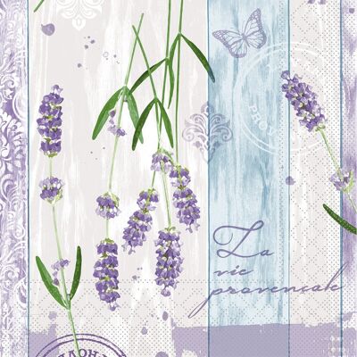 Einweg Serviette Lavinia aus Tissue 33 x 33 cm, 20 Stück - Lavendel