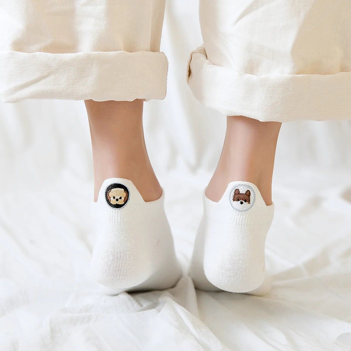 Women's Mismatched Dog Tongue Socks I 35-41