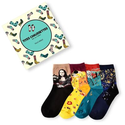 Kurze Kunstsocken (Packung x4)