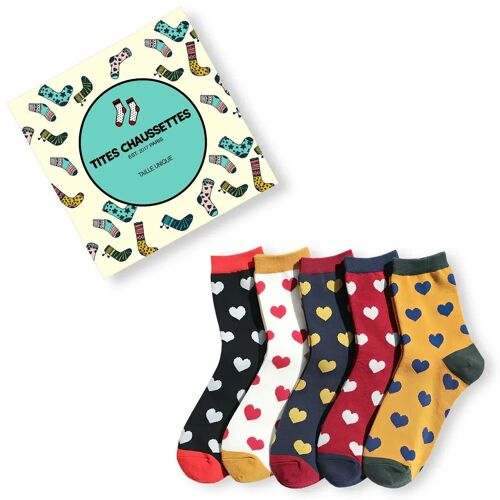 Chaussettes Multi-Coeur (Lot x5)