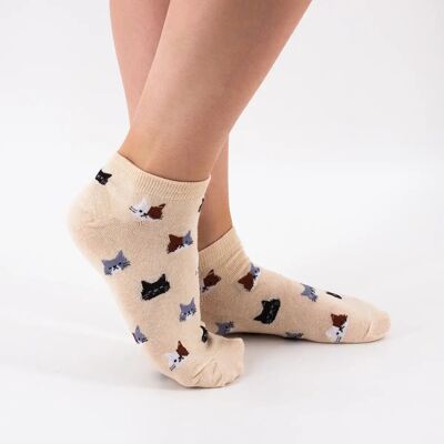 Calcetines con cabeza de gato