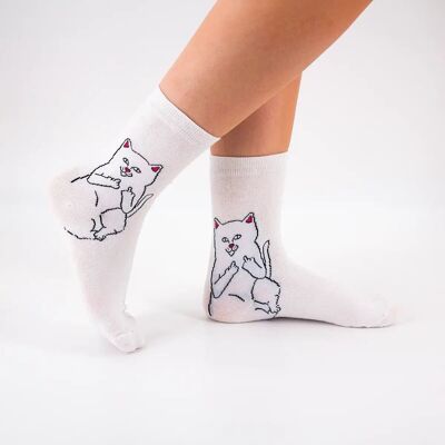 Buy wholesale Rebel Cat Socks (Pack x3)