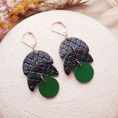 Emerald CALDER Upcycled Earrings