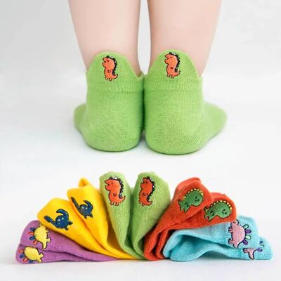 Chaussettes Languette Dino Enfants (Lot 5 paires)