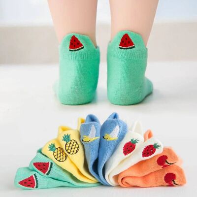 Chaussettes Languette Fruit Enfants (Lot 5 paires)