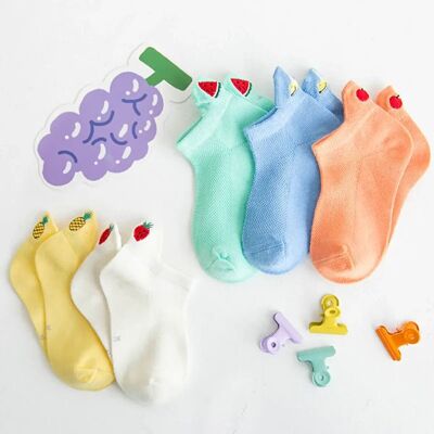 Chaussettes Languette Fruit Enfants (Lot 5 paires)
