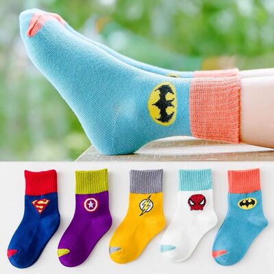 Calcetines Infantiles Superhéroe (Pack de 5 pares)