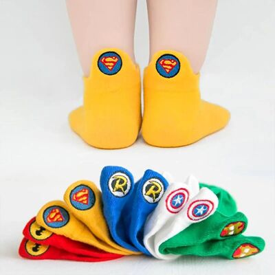 Kids Super Hero Tongue Socks (Pack of 5 pairs)