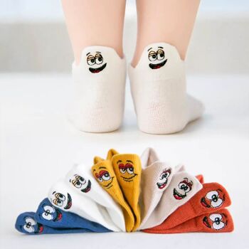 Chaussettes Languette Smiley Enfants (Lot 5 paires) 1