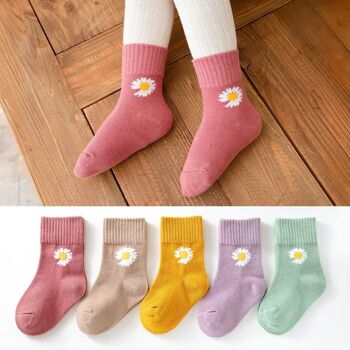 Chaussettes Longues Marguerite Enfants (Lot 5 paires) 1