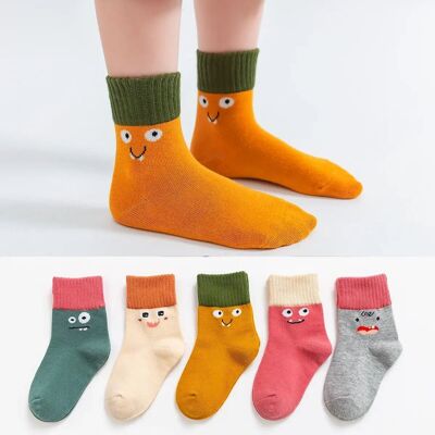 Funny Heads Kids Long Socks (Pack of 5 pairs)