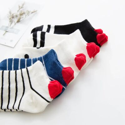 Coup de Coeur Navy Socks for Kids (Pack of 5 pairs)
