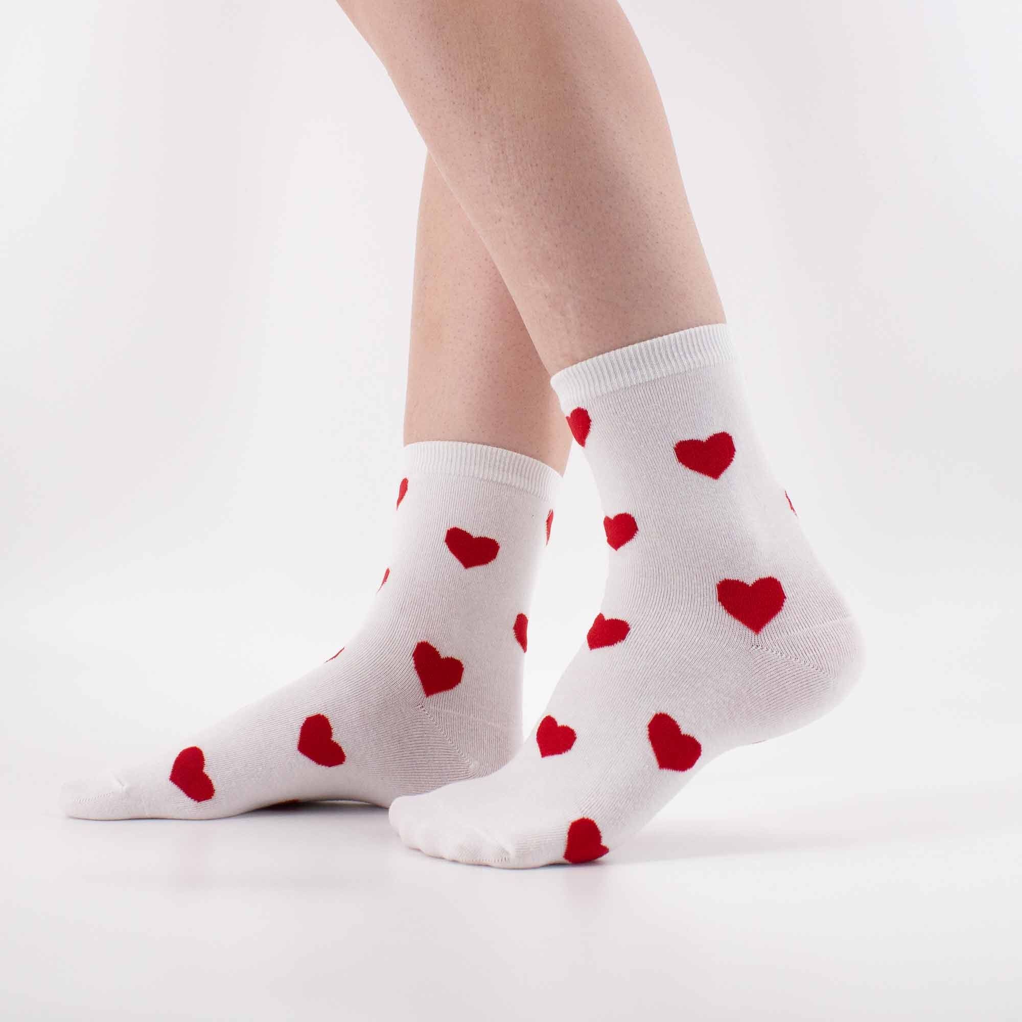 Women's Red Heart Mid-Calf Socks I 35-41