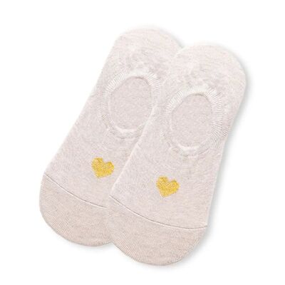 Golden Heart Invisible Ankle Socks